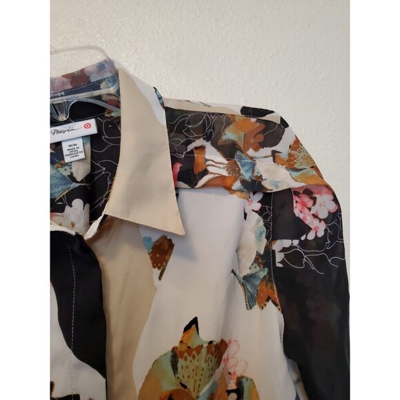 Phillip Lim 3.1 Womens Blouse Size M Floral Button-Up Long Sleeve NWOT - Picture 11 of 16